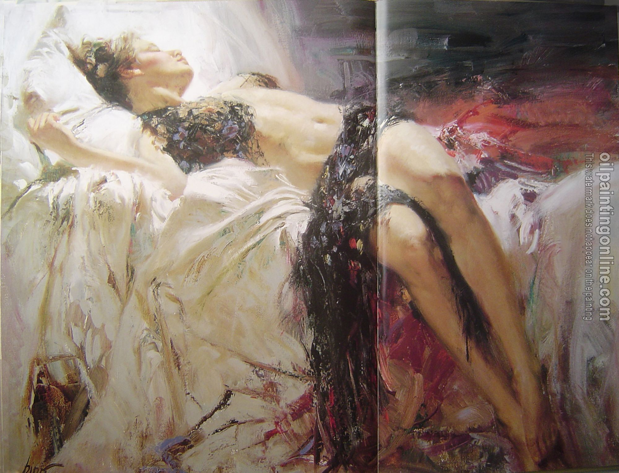 Pino Daeni - Impression oil painting.